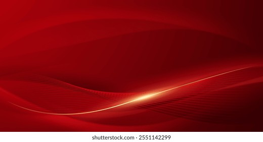 Diseño de fondo Abstractas Ilustración vectorial de Elementos geométricos rojos y dorados modernos