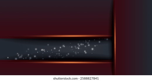 Abstract background design modern red and gold geometric elements vector illustration. EPS10