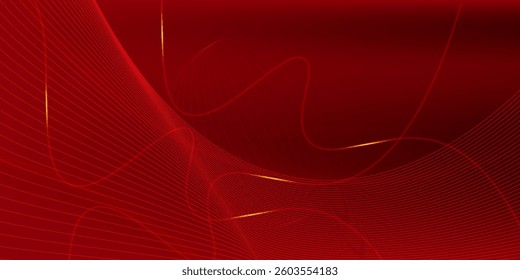 Abstract background design modern red and gold geometric elements 