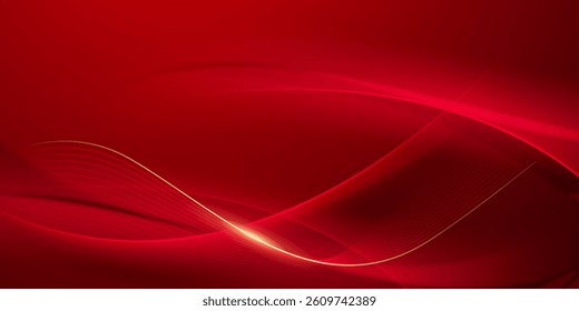 Abstract background design modern red and gold geometric elements vector illustration