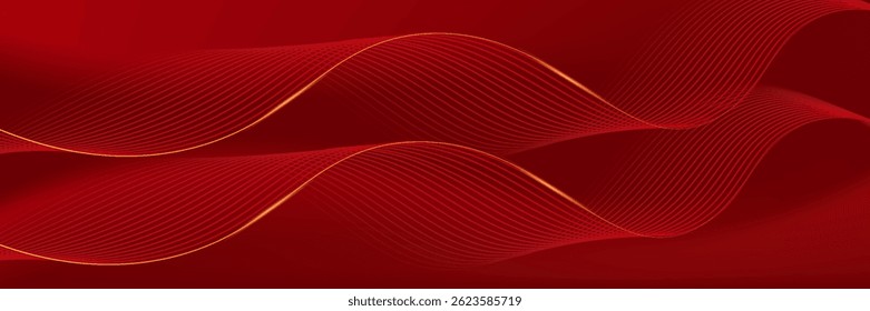 Abstract background design modern red and gold geometric elements vector illustration. eps 10