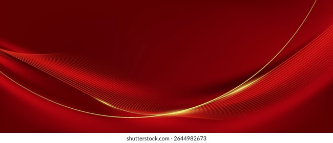 Abstract background design modern red and gold geometric elements vector eps10