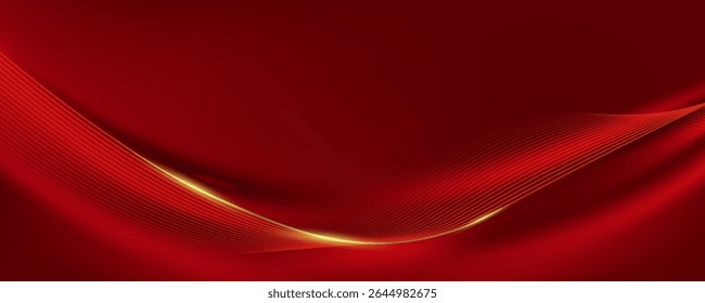 Abstract background design modern red and gold geometric elements vector eps10