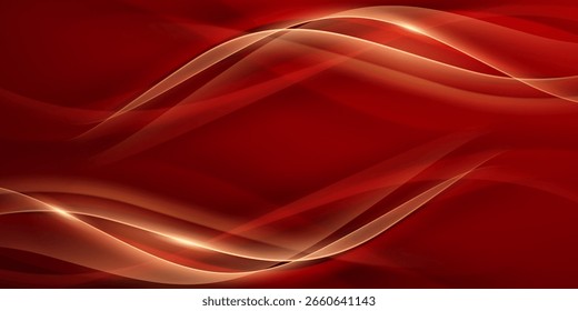 Diseño de fondo Abstractas Ilustración vectorial de Elementos geométricos rojos y dorados modernos