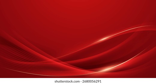 Abstract background design modern red and gold geometric elements vector illustration