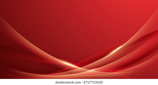 Diseño de fondo Abstractas Ilustración vectorial de Elementos geométricos rojos y dorados modernos