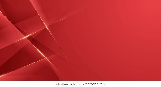 Diseño de fondo Abstractas Ilustración vectorial de Elementos geométricos rojos y dorados modernos