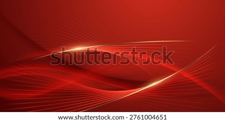 Abstract background design modern red and gold geometric elements vector illustration