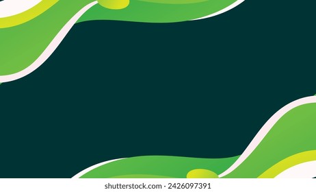 diseño de fondo abstracto, forma de onda moderna en verde para banner, póster, diseño de portada	