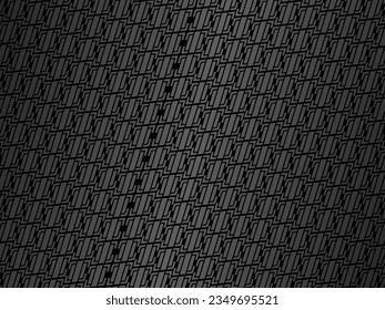 Abstract background design. Modern wavy lines pattern (guilloche curves) in monochrome colors. Premium line texture for banners, banners, business backgrounds. Dark horizontal vector template.