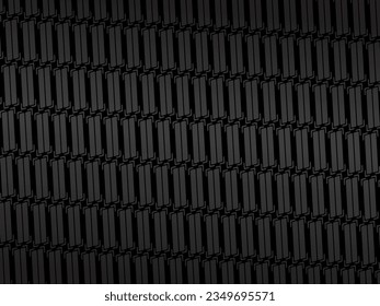 Abstract background design. Modern wavy lines pattern (guilloche curves) in monochrome colors. Premium line texture for banners, banners, business backgrounds. Dark horizontal vector template.
