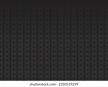 Abstract background design. Modern wavy lines pattern (guilloche curves) in monochrome colors. Premium line texture for banners, banners, business backgrounds. Dark horizontal vector template.