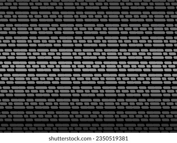 Abstract background design. Modern wavy lines pattern (guilloche curves) in monochrome colors. Premium line texture for banners, banners, business backgrounds. Dark horizontal vector template.