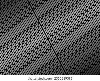 Abstract background design. Modern wavy lines pattern (guilloche curves) in monochrome colors. Premium line texture for banners, banners, business backgrounds. Dark horizontal vector template.