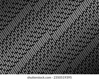 Abstract background design. Modern wavy lines pattern (guilloche curves) in monochrome colors. Premium line texture for banners, banners, business backgrounds. Dark horizontal vector template.