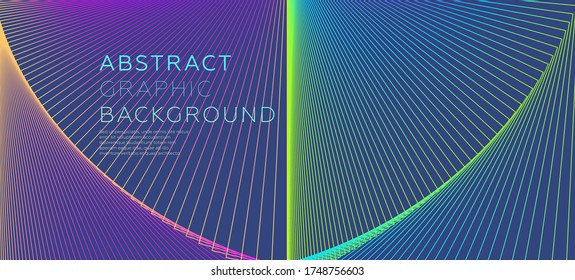 Abstraktes Hintergrunddesign mit neonfarbigen Linien. Der moderne geometrische Stil. EPS10-Vektor.
