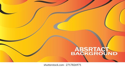 Abstract background design with orange paper cut shapes. Paper cut vector illustration for banner, presentation, and invitation