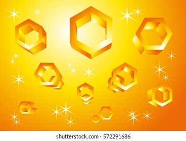 Abstract background design in orange and yellow