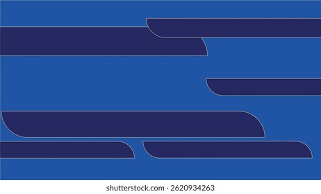Abstraktes Hintergrunddesign mit überlappenden blaue Formen auf hellblauem Hintergrund