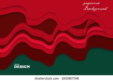 Abstract background design with paper cut shapes. Paper cut vector illustration for banners, presentations and invitations. Paper arts and craft styles.