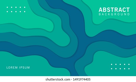 abstract background design with papercut style. banner background design