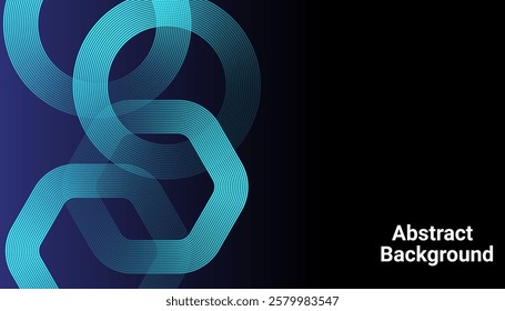 Abstract background design. Abstract pattern background design. Wave line art background design. Wavy line. Modern shiny blue circle lines pattern. Futuristic technology concept
