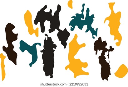 Abstract background, design pattern. Yellow, green and brown colors print. Bright colours for Brazilian carnival and holidays. Vector. 
