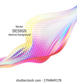 Abstract background. Design for poster, brochure template. Vector color wave on halftone background - Powered by Shutterstock - Get 15% off with code: PIKWIZARD15