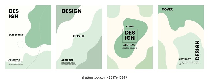 Abstract background design for poster, flyer, and cover bundle template in A4 size.