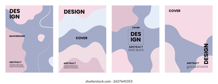 Abstract background design for poster, flyer, and cover bundle template in A4 size.