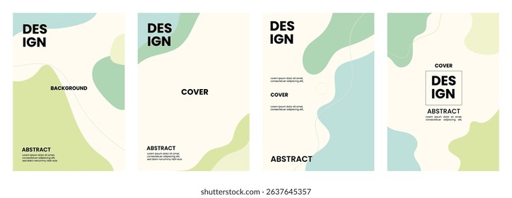 Abstract background design for poster, flyer, and cover bundle template in A4 size.