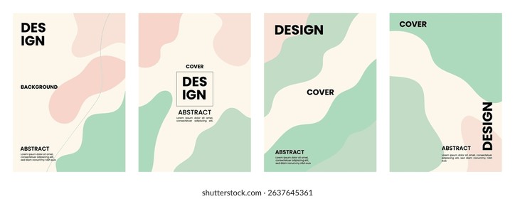 Abstract background design for poster, flyer, and cover bundle template in A4 size.