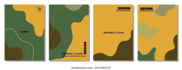 Abstract background design for poster, flyer, and cover bundle template in A4 size.