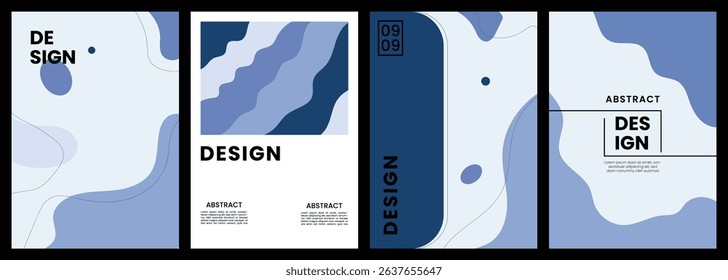 Abstract background design for poster, flyer, and cover bundle template in A4 size.