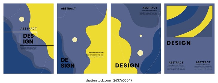 Abstract background design for poster, flyer, and cover bundle template in A4 size.