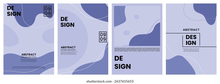 Abstract background design for poster, flyer, and cover bundle template in A4 size.