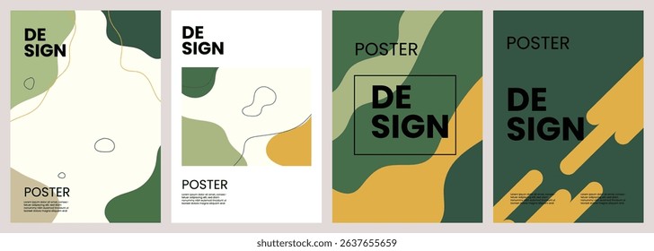Abstract background design for poster, flyer, and cover bundle template in A4 size.