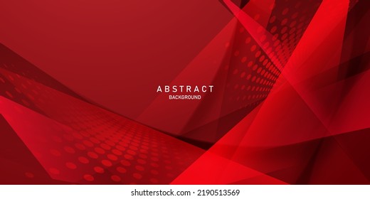 Diseño de fondo abstracto con vectores de elementos geométricos rojos