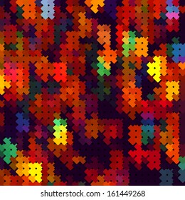Abstract background for design. Retro pattern of geometric shapes. Colorful mosaic backdrop. Geometric retro background, place your text on the top of it. Retro triangle and      square background. 