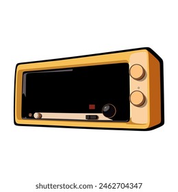 Abstract background design with retro radio and  vector illustration