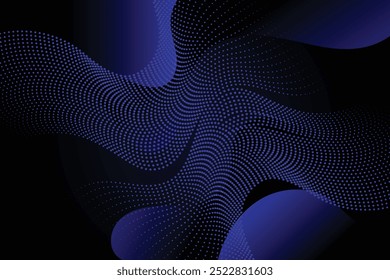 Abstraktes Hintergrunddesign mit satten blauen und violetten Tönen und glatten, gewellten Mustern.