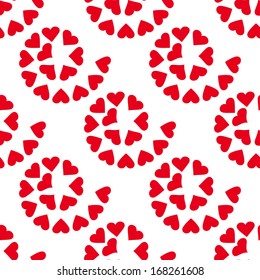 Abstract Background For Design. Seamless Pattern With Valentines Hearts