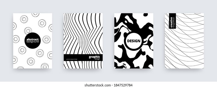 Diseño de fondo abstracto, conjunto de cubiertas modernas, ilustración vectorial