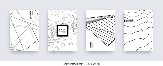 Abstract background design, set of modern patterns, vector illustration