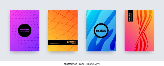 Abstract background design, set of modern covers, vector illustration