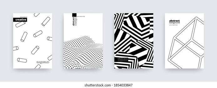 Abstract background design, set of modern covers, vector illustration