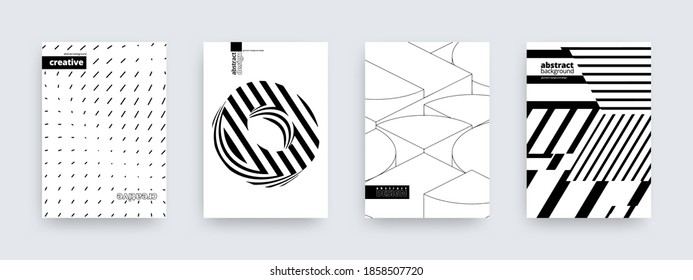 Abstract background design, set of modern covers, vector illustration