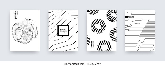 Diseño de fondo abstracto, conjunto de patrones modernos, ilustración vectorial