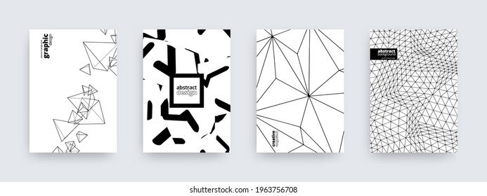 Abstraktes Hintergrunddesign, Satz moderner Muster, Vektorgrafik