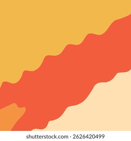 Abstract background design showcasing dynamic abstract shapes in pale orange and pink. Energetic, vibrant